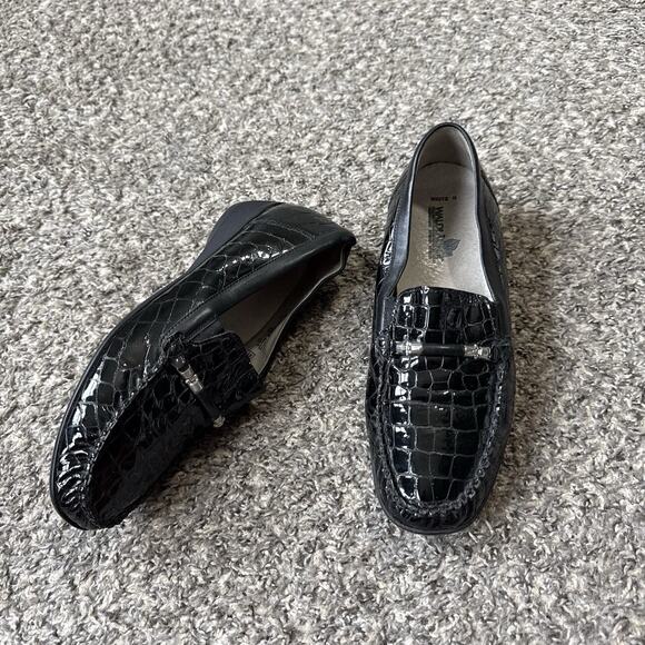Waldlaufer Shoes - Waldlaufer Black Loafers Shoe Size 7.5 Croc Career Work Office Comfort